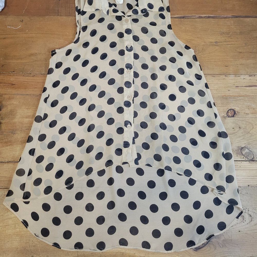 San Souci Polka Dot Sheer Blouse - Picture 4 of 8